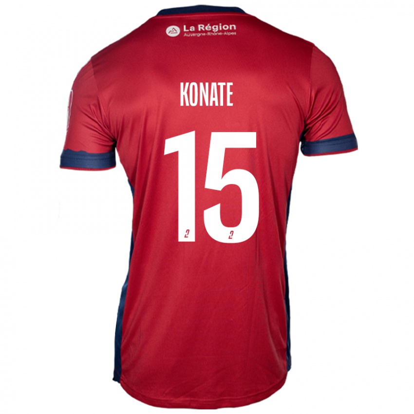 Niño Camiseta Cheick Oumar Konaté #15 Borgoña Claro 1ª Equipación 2024/25 La Camisa Perú