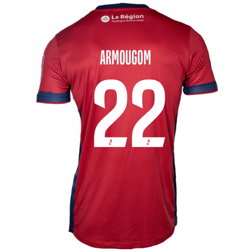 Niño Camiseta Yoël Armougom #22 Borgoña Claro 1ª Equipación 2024/25 La Camisa Perú