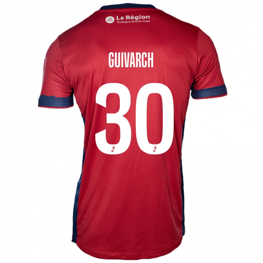 Niño Camiseta Théo Guivarch #30 Borgoña Claro 1ª Equipación 2024/25 La Camisa Perú