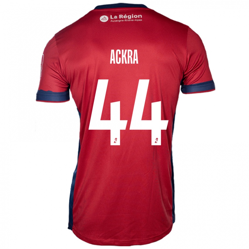 Niño Camiseta Allan Ackra #44 Borgoña Claro 1ª Equipación 2024/25 La Camisa Perú