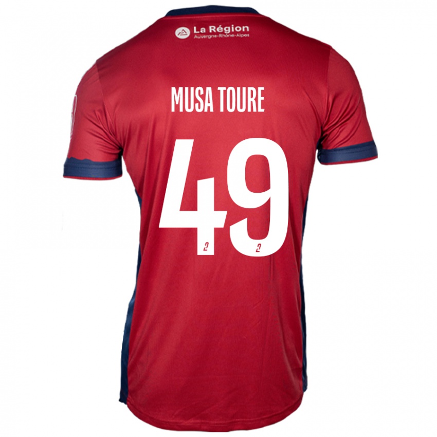 Niño Camiseta Musa Toure #49 Borgoña Claro 1ª Equipación 2024/25 La Camisa Perú