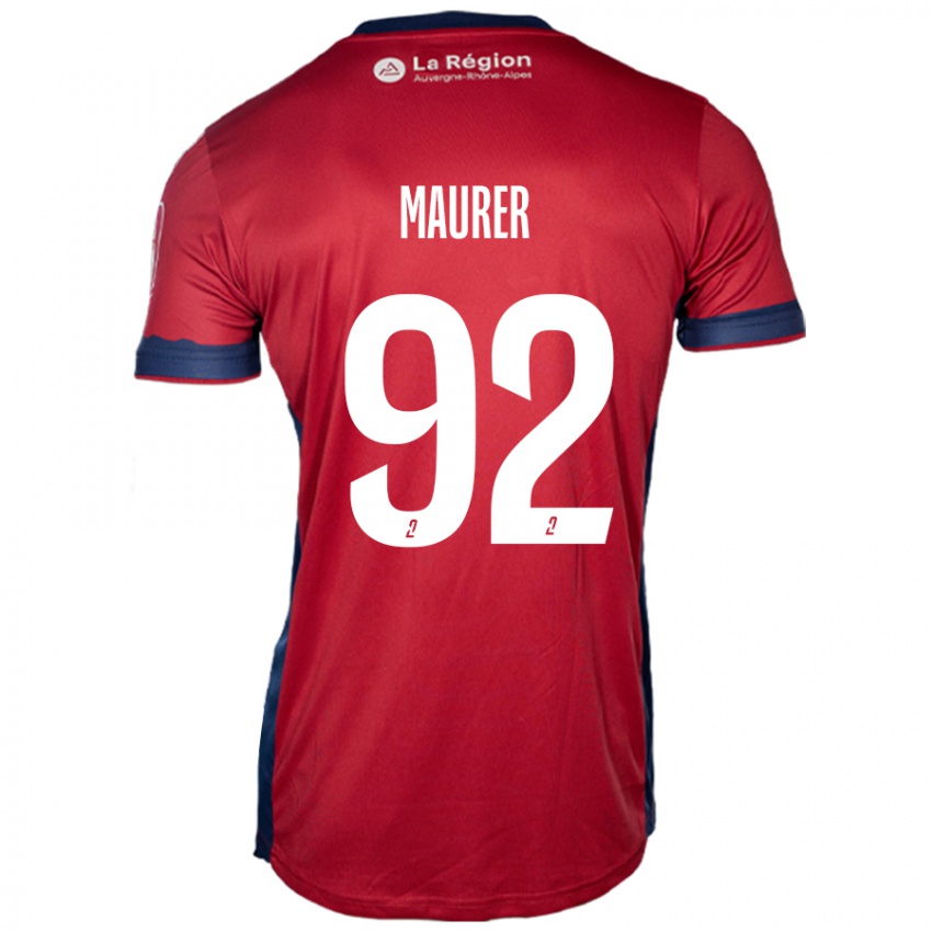 Niño Camiseta Aïman Maurer #92 Borgoña Claro 1ª Equipación 2024/25 La Camisa Perú