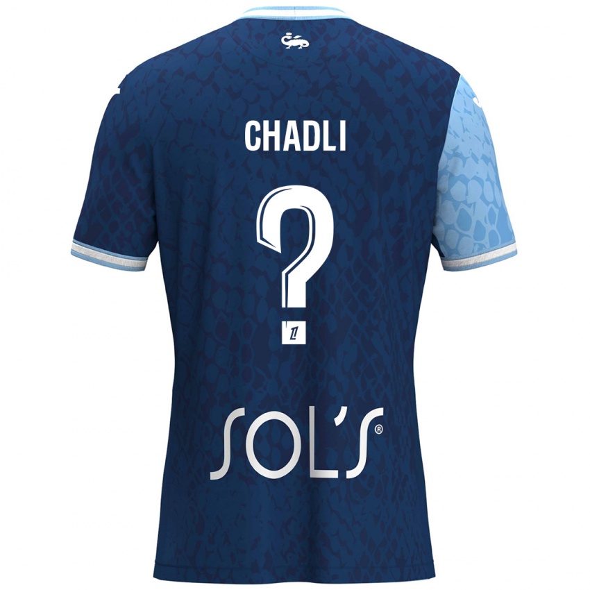 Niño Camiseta Nassim Chadli #0 Azul Cielo Azul Oscuro 1ª Equipación 2024/25 La Camisa Perú