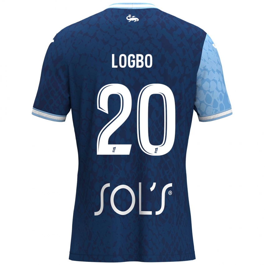 Niño Camiseta Andy Logbo #20 Azul Cielo Azul Oscuro 1ª Equipación 2024/25 La Camisa Perú