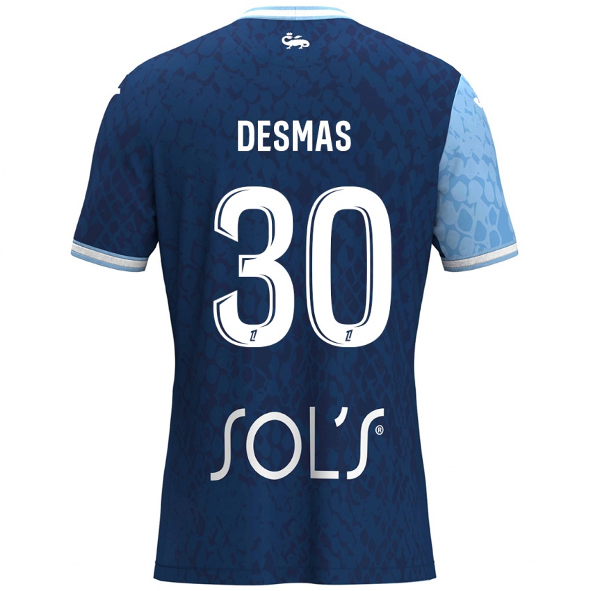 Niño Camiseta Arthur Desmas #30 Azul Cielo Azul Oscuro 1ª Equipación 2024/25 La Camisa Perú