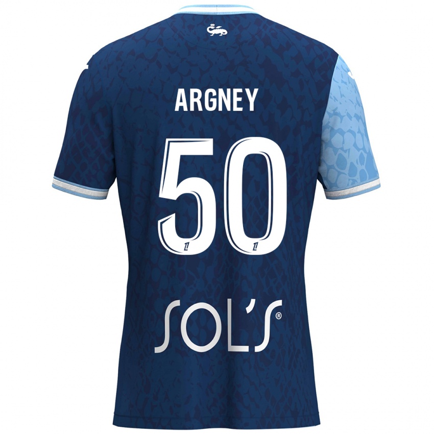 Niño Camiseta Paul Argney #50 Azul Cielo Azul Oscuro 1ª Equipación 2024/25 La Camisa Perú