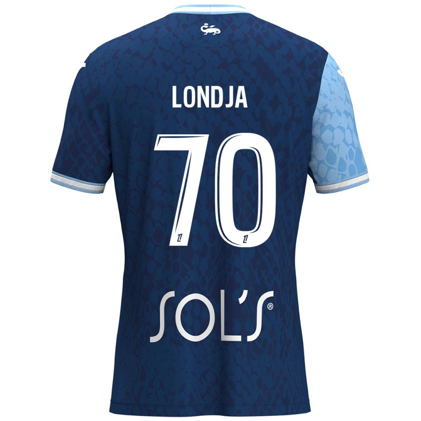 Niño Camiseta Ruben Londja #70 Azul Cielo Azul Oscuro 1ª Equipación 2024/25 La Camisa Perú