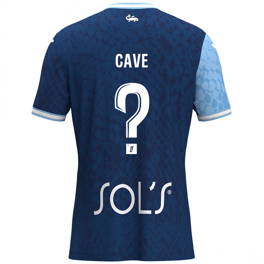 Niño Camiseta Steven Cave #0 Azul Cielo Azul Oscuro 1ª Equipación 2024/25 La Camisa Perú