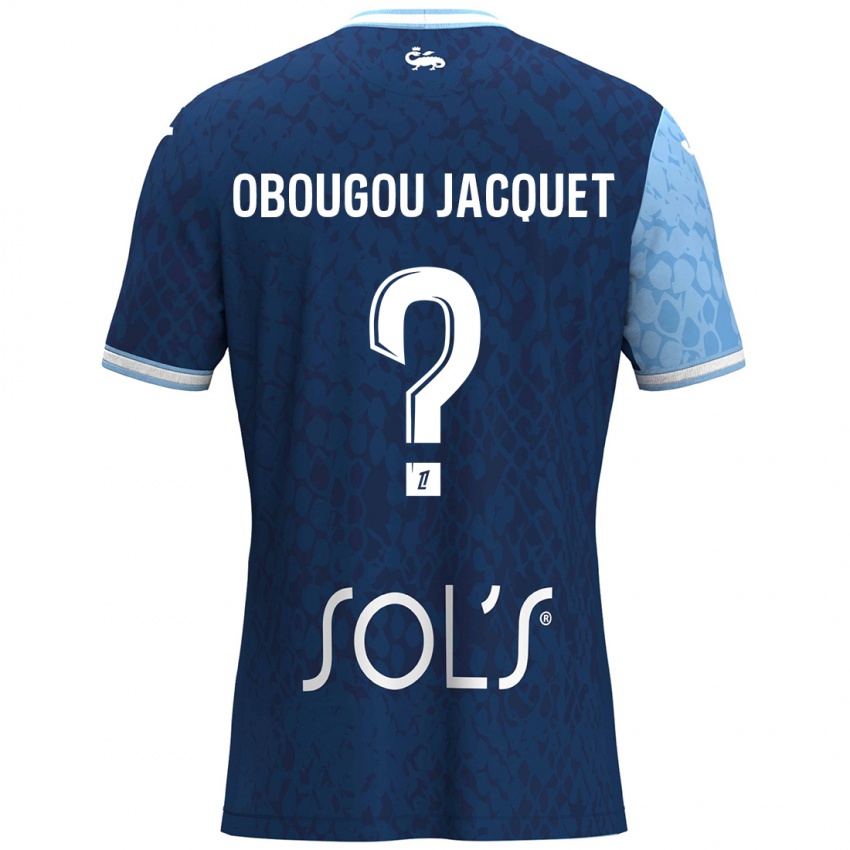 Niño Camiseta Noam Obougou Jacquet #0 Azul Cielo Azul Oscuro 1ª Equipación 2024/25 La Camisa Perú