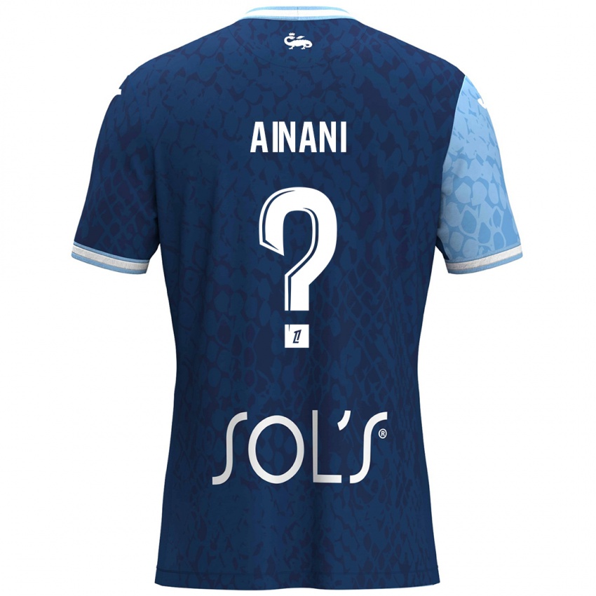 Niño Camiseta Sufyan Ainani #0 Azul Cielo Azul Oscuro 1ª Equipación 2024/25 La Camisa Perú