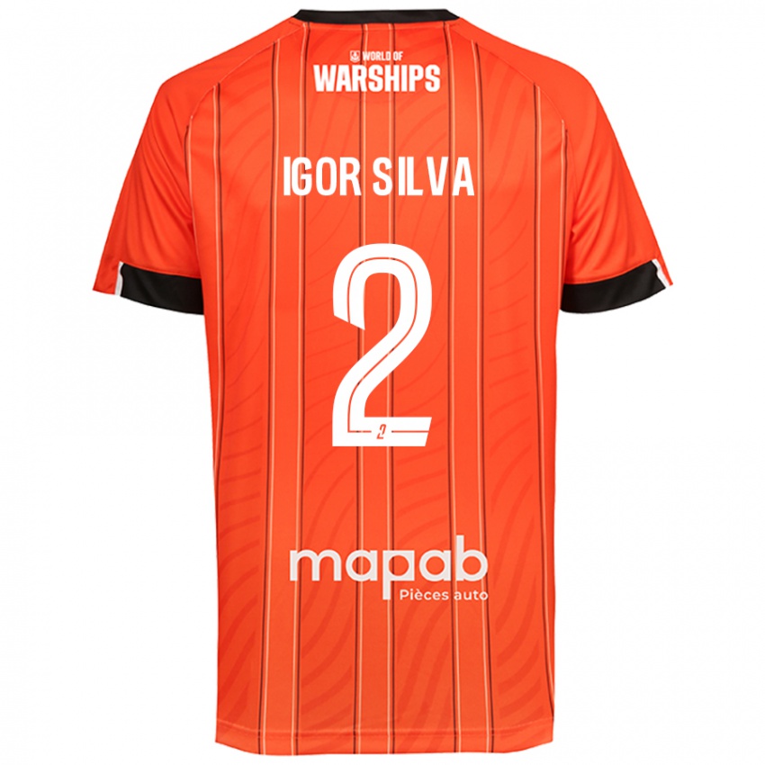 Niño Camiseta Igor Silva #2 Naranja 1ª Equipación 2024/25 La Camisa Perú