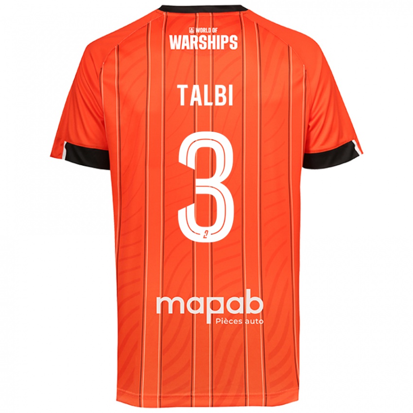 Niño Camiseta Montassar Talbi #3 Naranja 1ª Equipación 2024/25 La Camisa Perú