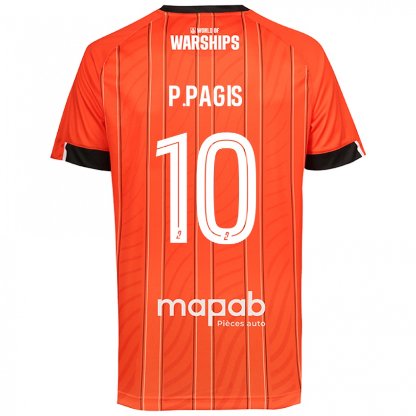 Niño Camiseta Pablo Pagis #10 Naranja 1ª Equipación 2024/25 La Camisa Perú