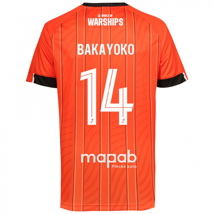 Niño Camiseta Tiemoué Bakayoko #14 Naranja 1ª Equipación 2024/25 La Camisa Perú