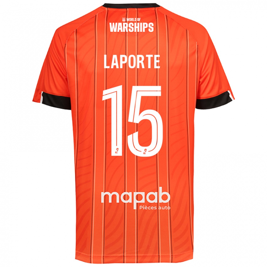 Niño Camiseta Julien Laporte #15 Naranja 1ª Equipación 2024/25 La Camisa Perú