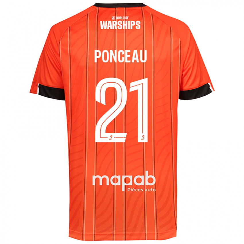 Niño Camiseta Julien Ponceau #21 Naranja 1ª Equipación 2024/25 La Camisa Perú