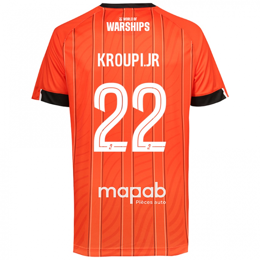 Niño Camiseta Eli Junior Kroupi #22 Naranja 1ª Equipación 2024/25 La Camisa Perú