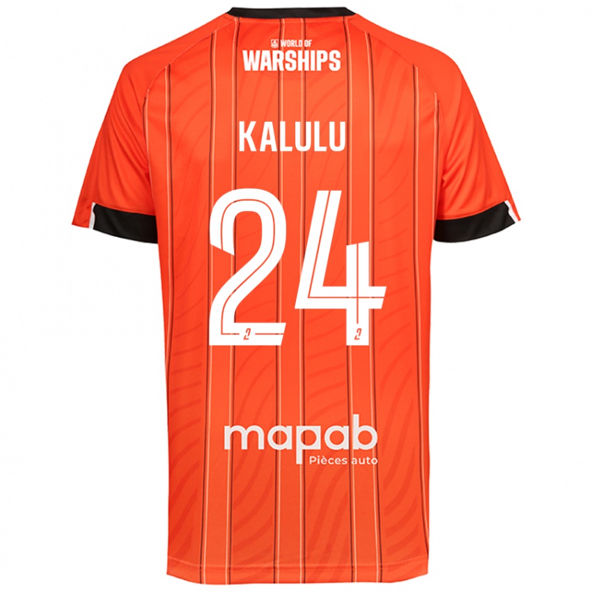 Niño Camiseta Gédéon Kalulu #24 Naranja 1ª Equipación 2024/25 La Camisa Perú