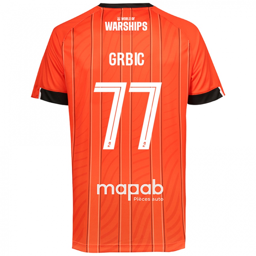 Niño Camiseta Adrian Grbic #77 Naranja 1ª Equipación 2024/25 La Camisa Perú