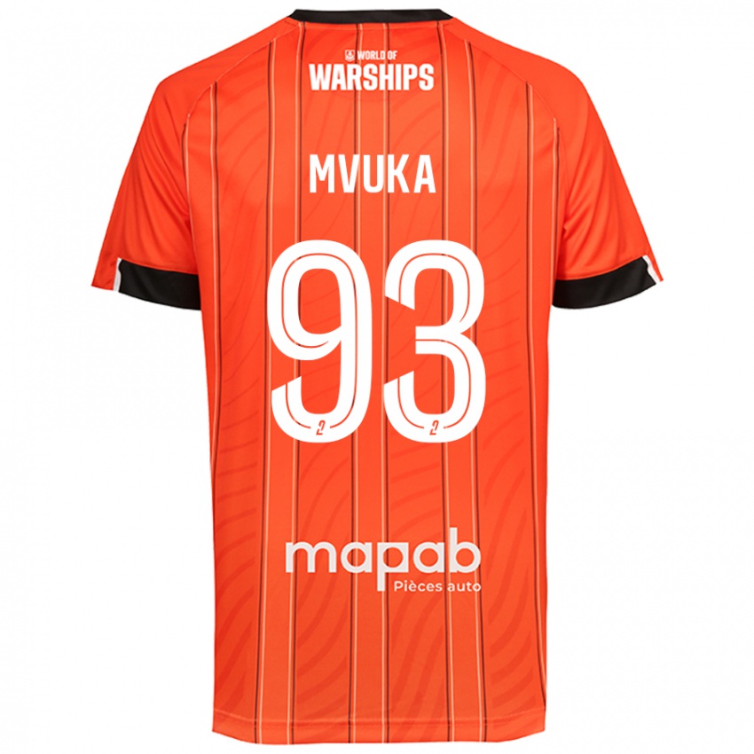 Niño Camiseta Joel Mvuka #93 Naranja 1ª Equipación 2024/25 La Camisa Perú