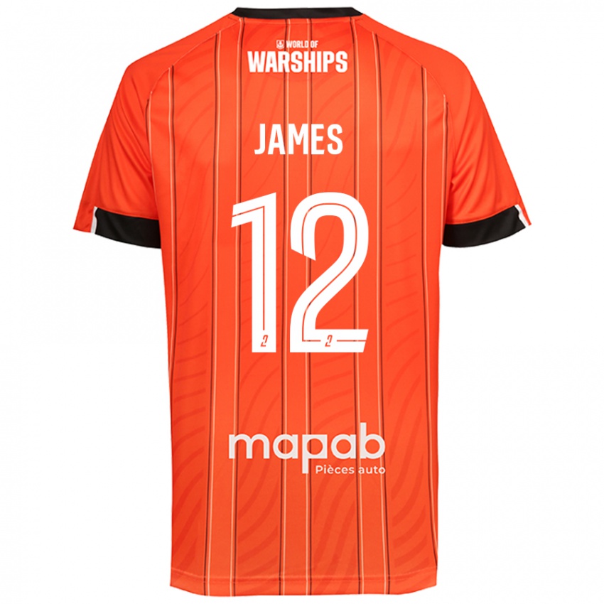 Niño Camiseta Isaac James #12 Naranja 1ª Equipación 2024/25 La Camisa Perú