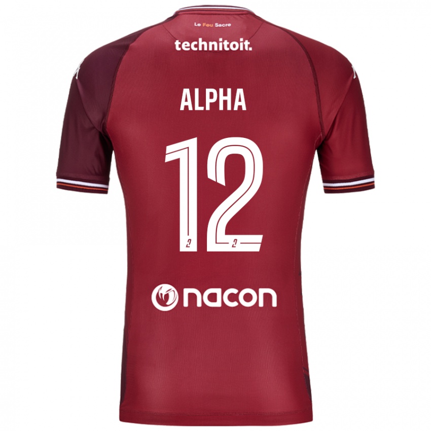 Niño Camiseta Alpha Touré #12 Rojo Granata 1ª Equipación 2024/25 La Camisa Perú