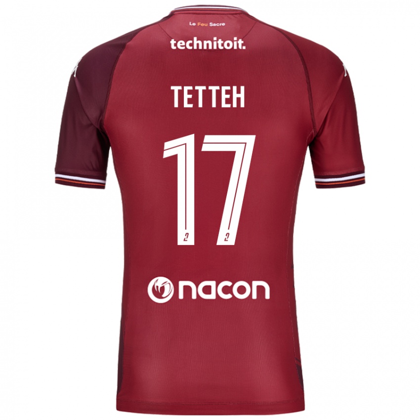 Niño Camiseta Benjamin Tetteh #17 Rojo Granata 1ª Equipación 2024/25 La Camisa Perú