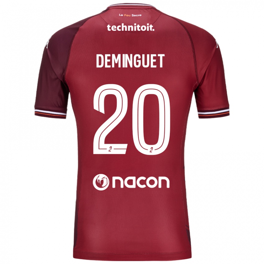 Niño Camiseta Jessy Deminguet #20 Rojo Granata 1ª Equipación 2024/25 La Camisa Perú