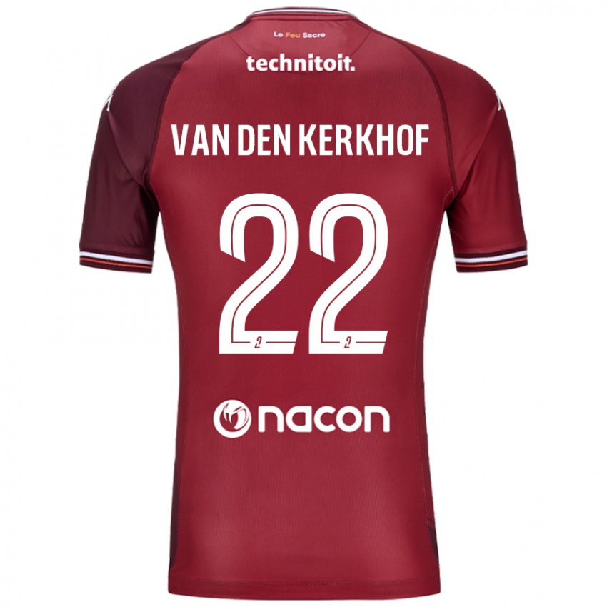 Niño Camiseta Kevin Van Den Kerkhof #22 Rojo Granata 1ª Equipación 2024/25 La Camisa Perú