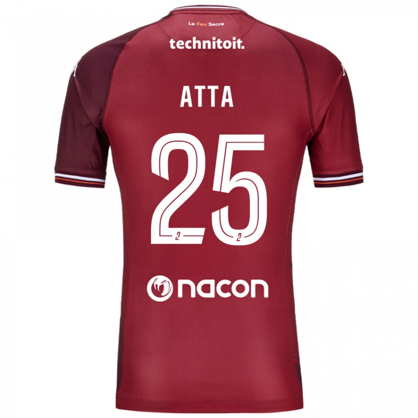 Niño Camiseta Arthur Atta #25 Rojo Granata 1ª Equipación 2024/25 La Camisa Perú