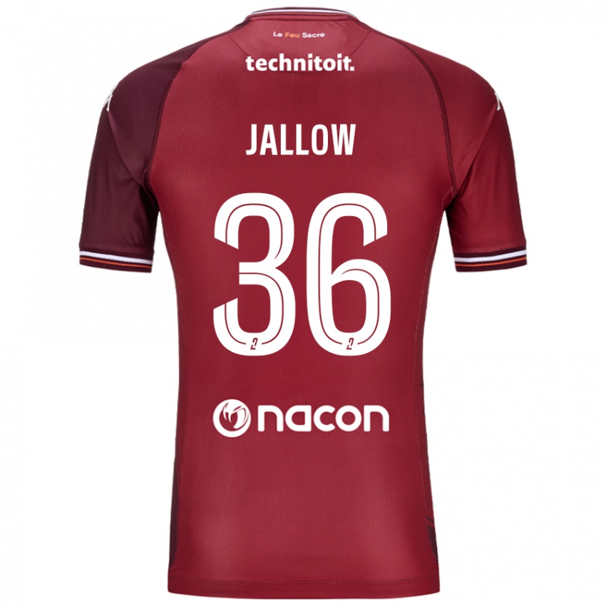 Niño Camiseta Ablie Jallow #36 Rojo Granata 1ª Equipación 2024/25 La Camisa Perú