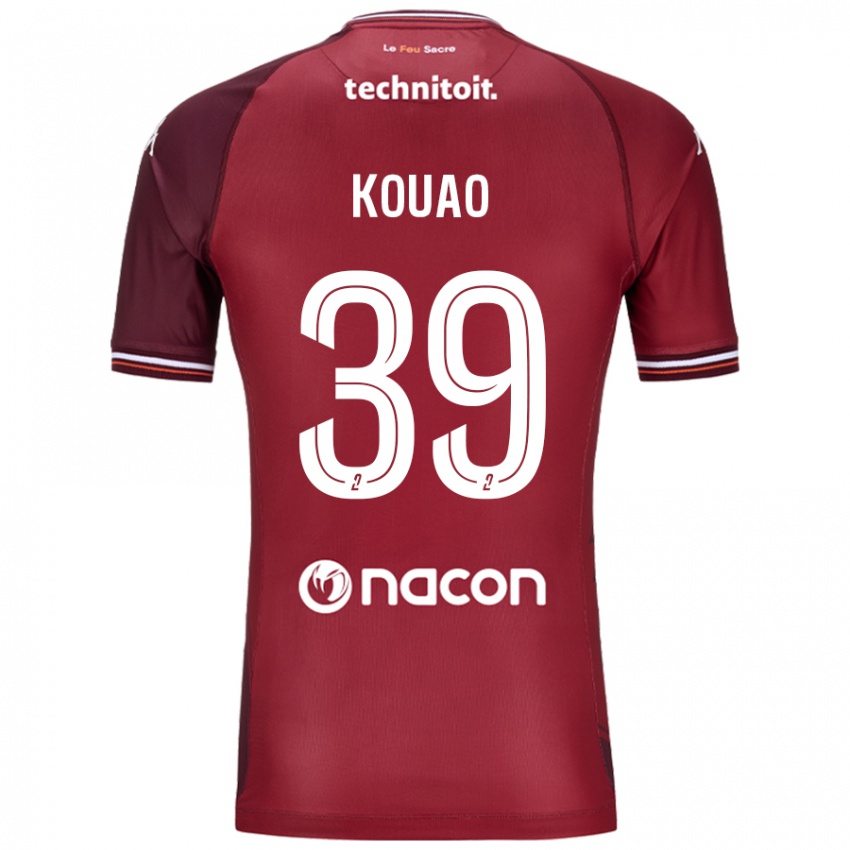 Niño Camiseta Koffi Kouao #39 Rojo Granata 1ª Equipación 2024/25 La Camisa Perú