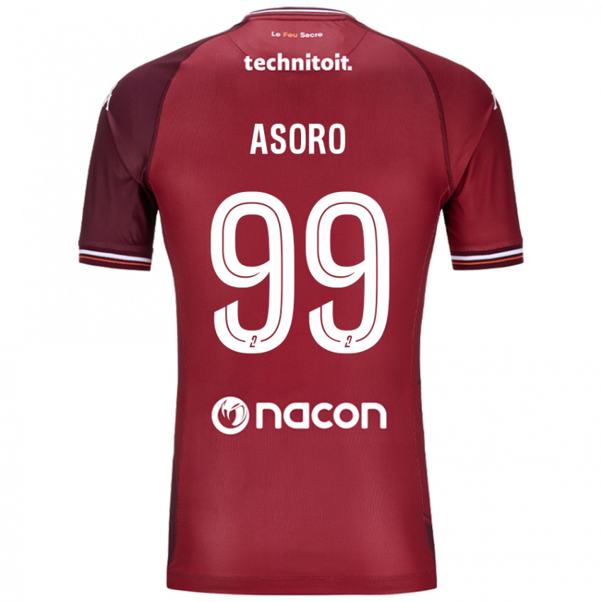 Niño Camiseta Joel Asoro #99 Rojo Granata 1ª Equipación 2024/25 La Camisa Perú