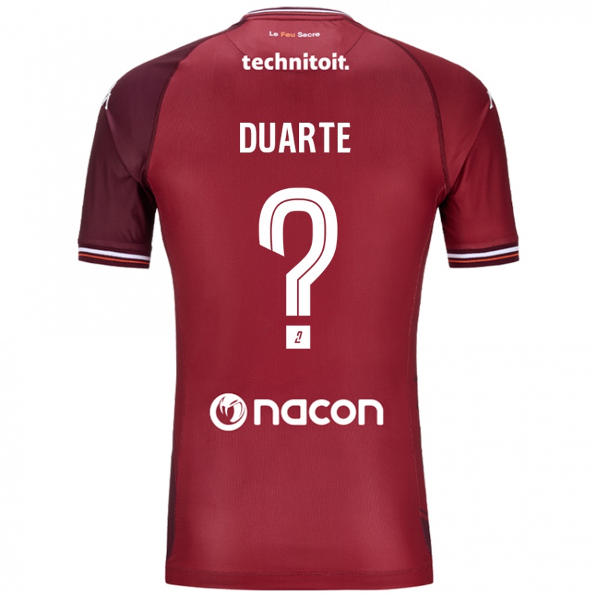 Niño Camiseta Diego Duarte #0 Rojo Granata 1ª Equipación 2024/25 La Camisa Perú