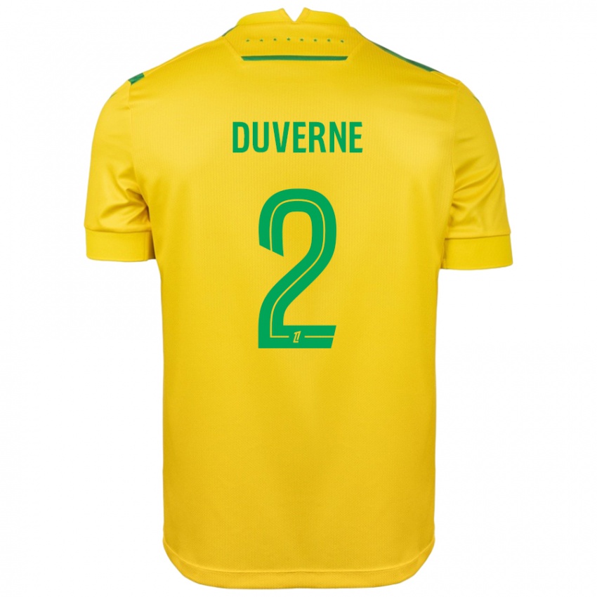 Niño Camiseta Jean-Kévin Duverne #2 Amarillo Verde 1ª Equipación 2024/25 La Camisa Perú