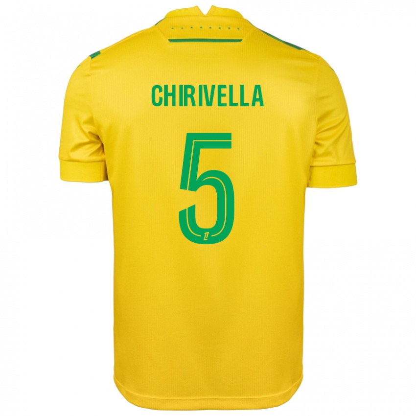 Niño Camiseta Pedro Chirivella #5 Amarillo Verde 1ª Equipación 2024/25 La Camisa Perú