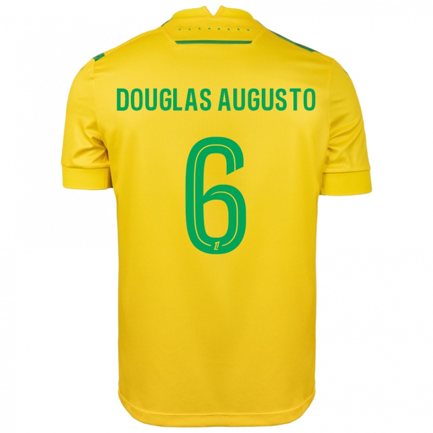 Niño Camiseta Douglas Augusto #6 Amarillo Verde 1ª Equipación 2024/25 La Camisa Perú