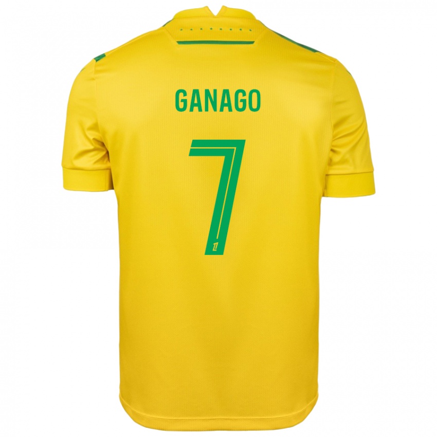 Niño Camiseta Ignatius Ganago #7 Amarillo Verde 1ª Equipación 2024/25 La Camisa Perú