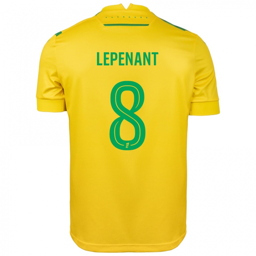 Niño Camiseta Johann Lepenant #8 Amarillo Verde 1ª Equipación 2024/25 La Camisa Perú