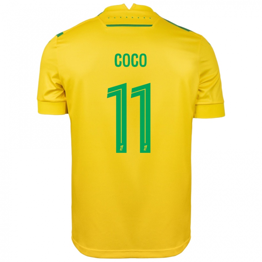 Niño Camiseta Marcus Coco #11 Amarillo Verde 1ª Equipación 2024/25 La Camisa Perú