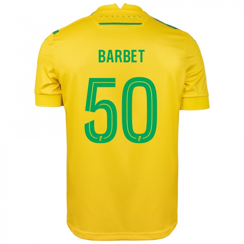 Niño Camiseta Hugo Barbet #50 Amarillo Verde 1ª Equipación 2024/25 La Camisa Perú