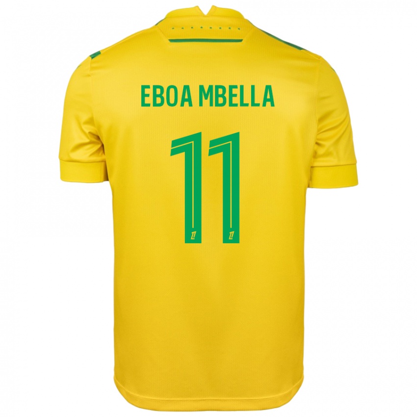 Niño Camiseta Eden Eboa Mbella #11 Amarillo Verde 1ª Equipación 2024/25 La Camisa Perú