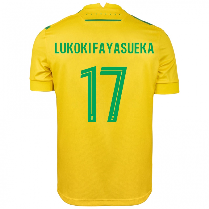 Niño Camiseta Kévin Lukoki Fayasueka #17 Amarillo Verde 1ª Equipación 2024/25 La Camisa Perú