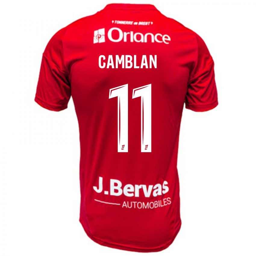 Niño Camiseta Axel Camblan #11 Rojo Blanco 1ª Equipación 2024/25 La Camisa Perú