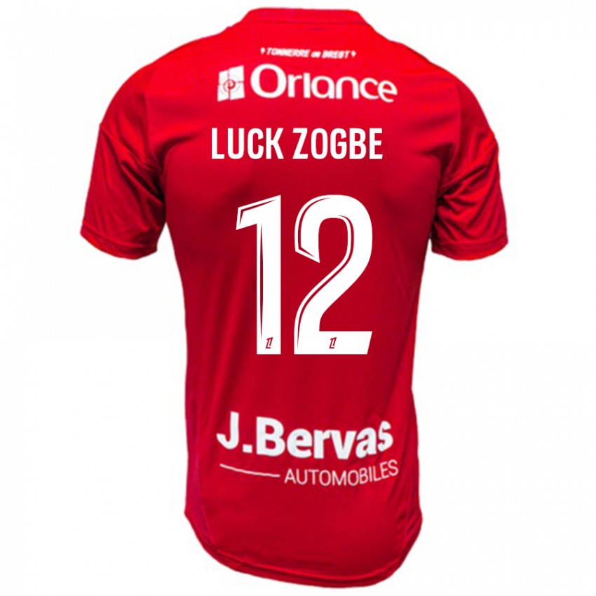 Niño Camiseta Luck Zogbé #12 Rojo Blanco 1ª Equipación 2024/25 La Camisa Perú