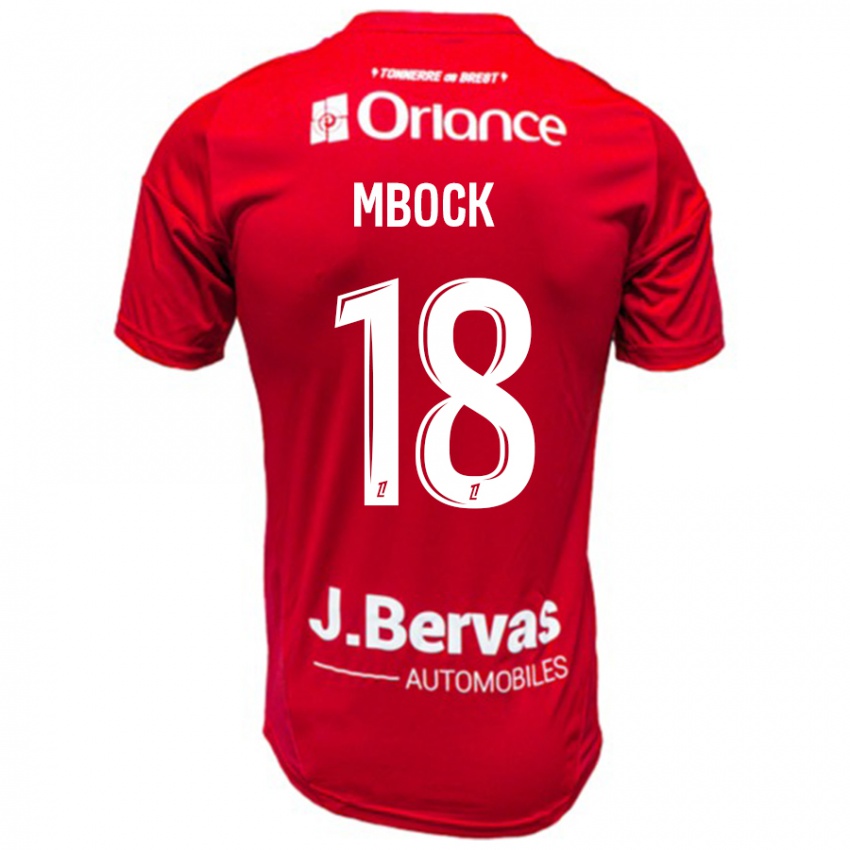 Niño Camiseta Hianga'a Mbock #18 Rojo Blanco 1ª Equipación 2024/25 La Camisa Perú