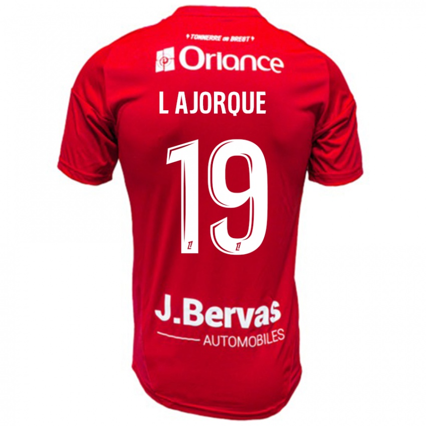 Niño Camiseta Ludovic Ajorque #19 Rojo Blanco 1ª Equipación 2024/25 La Camisa Perú