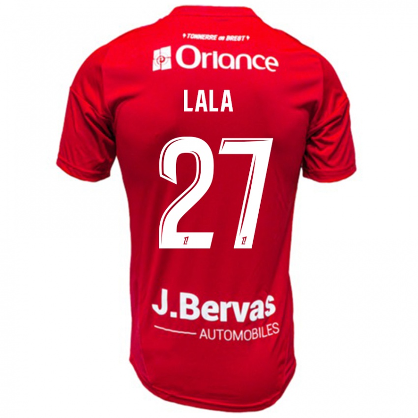 Niño Camiseta Kenny Lala #27 Rojo Blanco 1ª Equipación 2024/25 La Camisa Perú