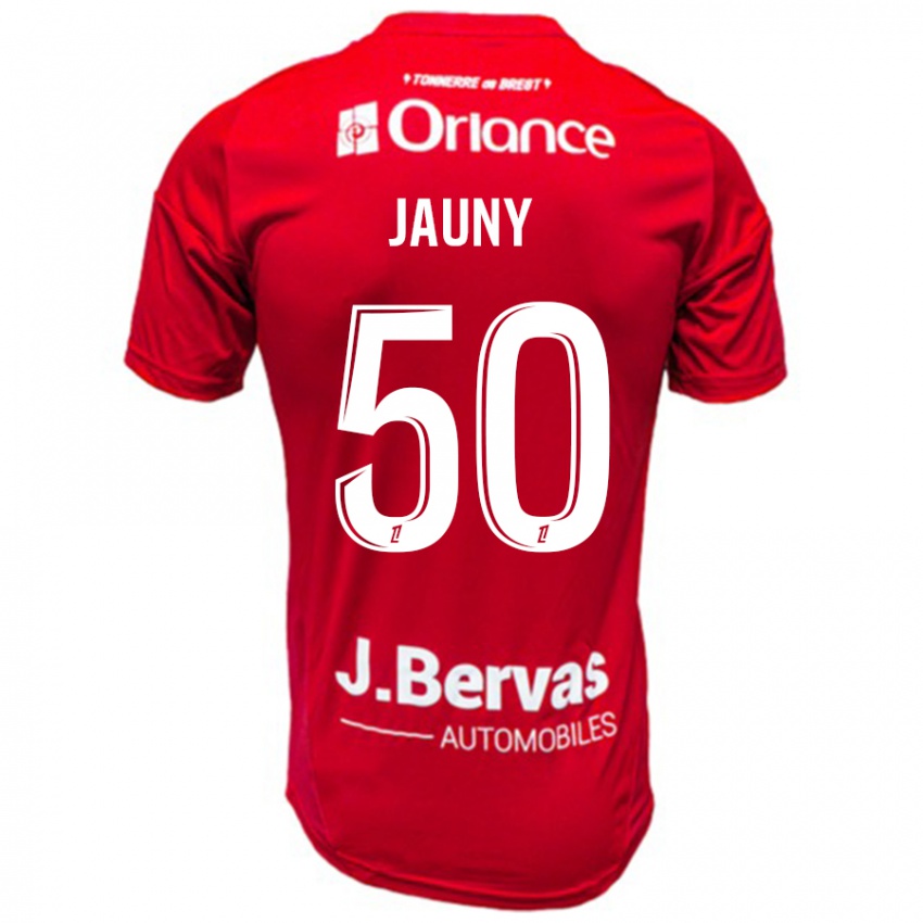 Niño Camiseta Noah Jauny #50 Rojo Blanco 1ª Equipación 2024/25 La Camisa Perú