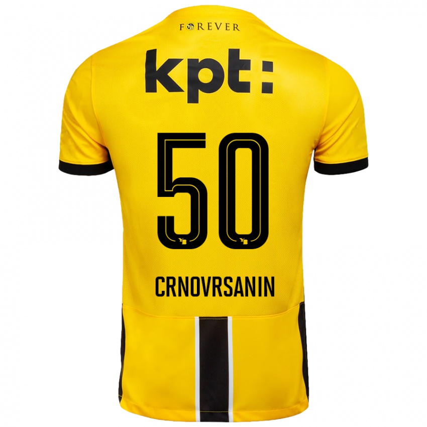 Niño Camiseta Sadin Crnovrsanin #50 Amarillo Negro 1ª Equipación 2024/25 La Camisa Perú